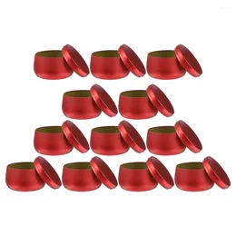 Storage Bottles 12 Pcs Belly Jar Boxes Tea Lights Packing Gift Travel Containers Tinplate Candy