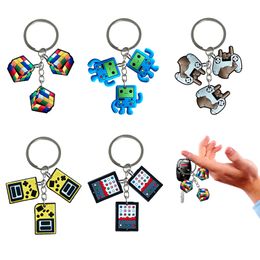 Key Rings Game Console Keychain Personality Creative Design Chain Mtiple Pendants Car Bag Pendant Gift Drop Delivery Otofx