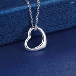 Pendant Necklaces 925 Sterling Silver Jewellery Heart- Pendants Necklace 18 Inch Woman's Classic Clothes With Gifts