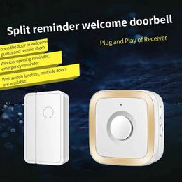 Doorbells Wireless Door Magnet Sets for Shop Welcome Guest 280M Long Range 52 Songs 5 Levels Volume Outdoor Intelligent DoorbellH240316