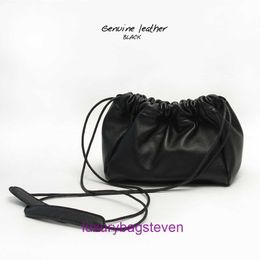 Bottgss Ventss original pouch tote bags online store Crossbody bag New leather simple drawstring Korean fashion small Black soft womens With Real Logo