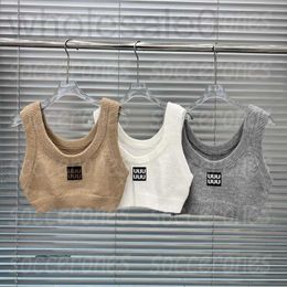 Women's Tanks & Camis designer Luxury Women Singlet Tops Letter Knitted Charming Sleeveless Bottoming Tank Cropped Sweater MFQP