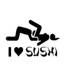 Reflective I LOVE SUSHI Sexy Car Sticker Window Wall Bummper Laptop Windshield Waterproof Car Styling Motorcycle Sticker Vinyl Dec7095895