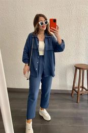 Plus Size Matching Chic and Elegant Woman Office Outfits Simple Stylish Clothing Summer Jacket Pants Blouse Outdoor 240313