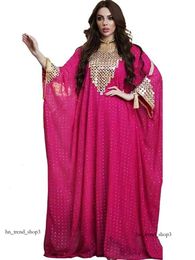 Ethnic Clothing Turkey Muslim Abaya Women Dress Set 2 Piece Chiffon Sequins Bat Sleeve Oversized Gown Dresses Dubai Arab Morocco Caftan 866