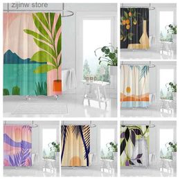 Shower Curtains Waterproof fabric shower curtain Bathroom curtain accessories 180x200 Bath curtain for shower 240*200 nordic boho decor 240x200 Y240317