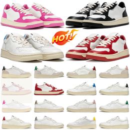 Casual shoes sneakers men women White Black Panda Leather Suede Silver Fuchsia Gold Green Red Pink Yellow outdoor trainers