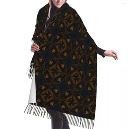 Scarves Lady Large Multicolor Pattern In The Arabian Style Luxury Versatile Women Winter Fall Soft Warm Tassel Shawl Wrap Scarf
