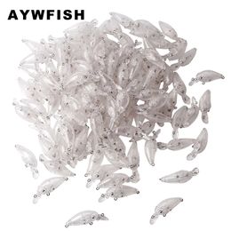 AYWFISH 2050PCS LOT Unpainted Hard Bait Blanks Kit Artificial Crankbait Minnow Pencil Wobblers DIY For Bass Fishing Lure Set 240312