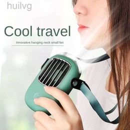 Electric Fans Portable Neck Fan Air Cooler 5V Mini USB Rechargeable Ventilador Small Travel Handheld Silent Cooling For Home 240316