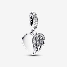 Heart & Angel Dangle Charm Pandoras 925 Sterling Silver Charms Set Bracelet Making charms Necklace Pendant Girlfriend Gift with Original Box Top quality wholesale