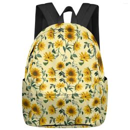 Backpack Sunflower Yellow Women Man Backpacks Waterproof Multi-Pocket School For Student Boys Girls Laptop Book Pack Mochilas