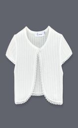New Kids Bolero Children Short Sleeves Cotton Shrug Summer Girls Cardigan Fashion Short Jacket Girls Clothing8810611