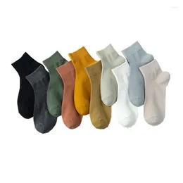 Men's Socks 2 Pairs Men Casual Breathable Mesh Cotton Male Business Solid Colour Middle Tube Comfortable Sock Gift