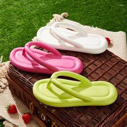 Slippers Summer Men's Candy Colour Casual Soft Soled Bathroom Non-slip Indoor Beach Sandals Flip-flops