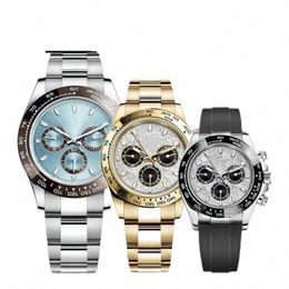 Automatische mechanische Herrenuhren, Saphirglas, 40 mm, Edelstahl, himmelblaues Zifferblatt, solide Schließe, Montre de Luxe, superleuchtende Armbanduhren mit wasserdichtem Uhrwerk