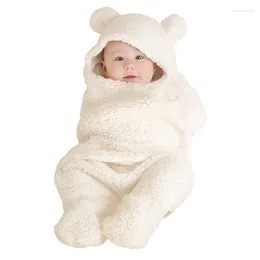 Blankets 4 Colours Cute Born Baby Plush Sleeping Bag Autumn Winter Warm Infant Wrap Swaddle Blanket