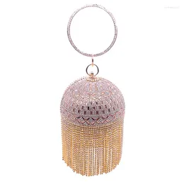 Cosmetic Bags DOME Rhinestone Acrylic Bag Party Round