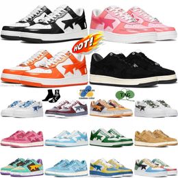 Bapestar Camouflage Skateboarding Casual Shoes Sta Low Nostalgic Blue Yellow White Green Panda Patent Mens Snobiety Leather sk8 Orange Brown Grey jogging Sneakers