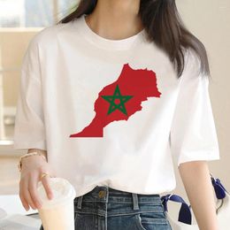 Women's T Shirts Maroc Morocco Top Women Y2K T-shirts Girl Manga Clothing