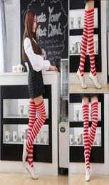 Fashion Lady Over Knee Long Stripe Printed stocking 23 Colour Thigh High Striped Patterned sock Sweet Cute Women Girls Socking BJY91328673