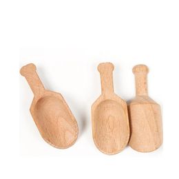 78MM*30MM Mini Wooden Scoops Bath Salt Powder Spoon Bath Shower SPA Tool Bath Salts Candy Laundry Detergent Spoon