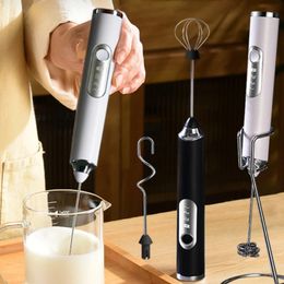 Wireless Electric Milk Frother Whisk Egg Beater USB Rechargeable Handheld Coffee Blender Shaker Mixer Foamer Food 240307