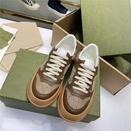 G Family's Little White Old Flower Thick Sole Sports Shoes, Instagram, Low Top Casual Board Shoes for Men and Women