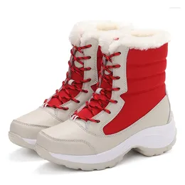 Fitness Shoes Winter Women Hiking Boots Lightweight Ankle Keep Warm Snow Female Lace Up Waterproof Botas Mujer