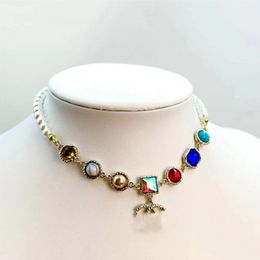 Designer 18 Karat vergoldete C-Buchstaben-Anhänger-Halsketten, Kette, Crysatal-Strass-Edelstahl-Choker, Markenhalsketten für Frauen, Hochzeitsfeier, Schmuck, Paargeschenke