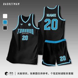 European and American style sleeveless jersey trendy basketball suit male college student competition training vest