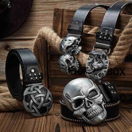 Belts Skull and Crossbone Pirates Halloween Costume Strap with Multiple Choices Retro Gothic Punk Strap HalloweenY240316