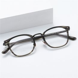 Optical Eyeglasses For Men Women Retro Designer GMS-647TS Fashion Sheet Glasses Titanium Frame Detailed Elasticity Oval Style Anti-Blue Light Lens Plate With Box
