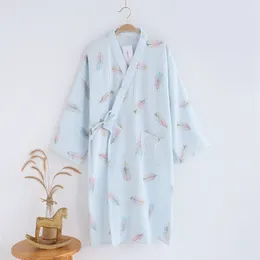 pajamas Japanese style home clothes sweat steaming clothes bathrobes bathrobes water washed cotton pajamas women's pure cotton gauze thin styles