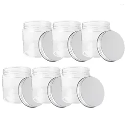 Storage Bottles 6 Pcs Glass Jar Clear Mason Container Food Containers With Lids The Pet