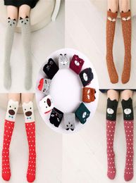 knee high Panada fox cat animal leg warmers Kids girl socks children 3D cotton long Stockings Baby Legging M3072424555