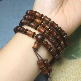 Strand Black Rosewood Bamboo Bracelet 8 10 With Spacer Beads