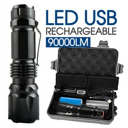 Strong Shrink Focus Lighting L2 Mini Portable Charging Strong Light Flashlight 484781