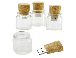 USB 20 Wishing Bottles Wooden Thumb Drives pendrive 4GB 8GB 16GB 128GB 64GB Pen drive memory Stick Creative Bottle gift3497433