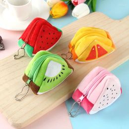 Storage Boxes 1 Pcs Fruit Print Coin Purses Women Mini Card Bag Key Case Earphone Girls Kids Cartoon Cute Wallet Money