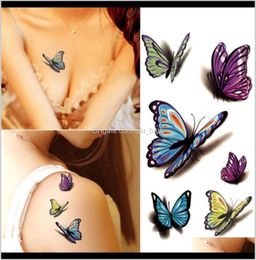 Waterproof Henna Tatoo Selfie Fake Body Sticker Colourful Butterfly 3D Stickers Art Flash Ctyfp Tattoos Q5K121910876