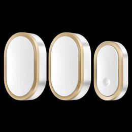 Doorbells Waterproof Wireless Doorbell Sets Powered by USB or Battery for Smart Home 300M Long Range Security Alarm Chime LED FlashH240316