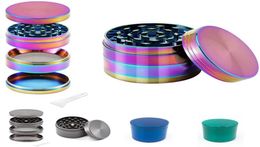 Grinder 4 Pieces Zinc Alloy Smoking GrinderAncient Silver Colour 50mm 4 Layer Tobacco Tool For Zicn Alloy CNC Teeth Colourful Tools6282938
