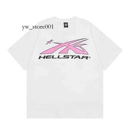 Hellstar T Shirt Fashion Man Designer Shirts Clothing Hellstar Brand Clothes Hipster Washed Fabric Street Hellstar Shirt Graffiti Lettering Foil Print Loose 5388