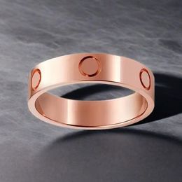 gold jewelry ring luxury brand ring women Classic ring 316L Stainless Steel Rings Gold Color Inlay zircon Couple ring For Women And Men Wedding Fashion Jewelry