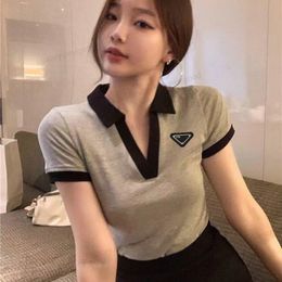 Women Designer T Shirt Fashion Clothing Women Clothes Embroidered Sexy T Shirts Summer Knitted Breathable Tops