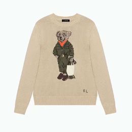 Polo Ralphs Designer Men Knits Sweater Ralphs Polos Bear Embroidery laurence Pullover Crewneck Knitted Long Sleeve Casual Christmas Sweaters Wool pullover B13D