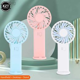 Electric Fans New Portable Handheld USB Rechargeable Fan Mini Desktop Air Cooler Outdoor Cooling Travel Hand Summer 240316