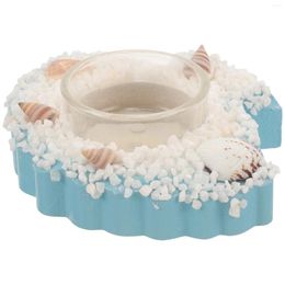 Candle Holders Shell Holder Nautical Base Ornaments Table Decor Artistic Ocean Style Stand Resin Decorative