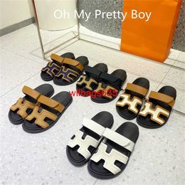 Chypre Leather Sandals Summer Slippers Slide Slip On Flat Handmade Customization Second Uncles Slippers Mens and Womens Genuine Leather Out have logo HB3MRT